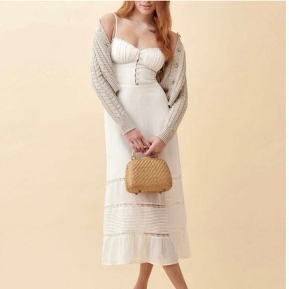 Reformation Harvest Dress in Ivory Size 16 - Picture 9 of 9